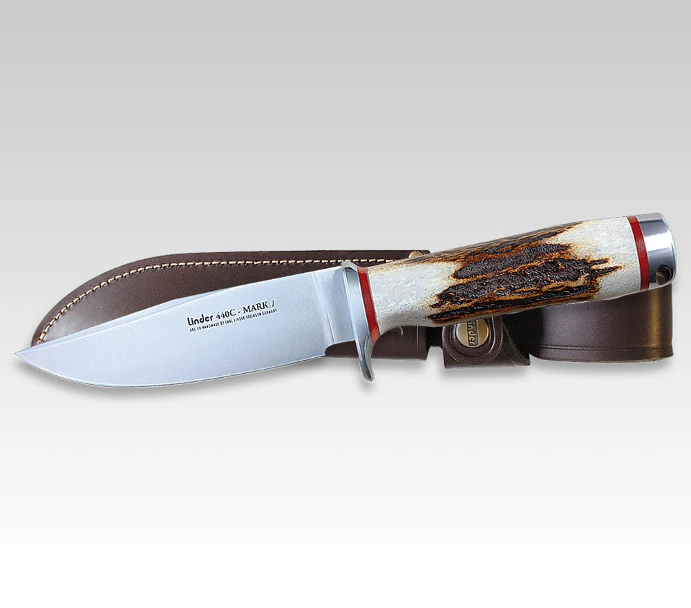 Linder Solingen Mark 1 Stag Hunting Knife 4-3/4" 440C 107512 4 Linder Solingen Mark 1 Stag Hunting Knife 4-3/4" 440C 107512 - Image 2