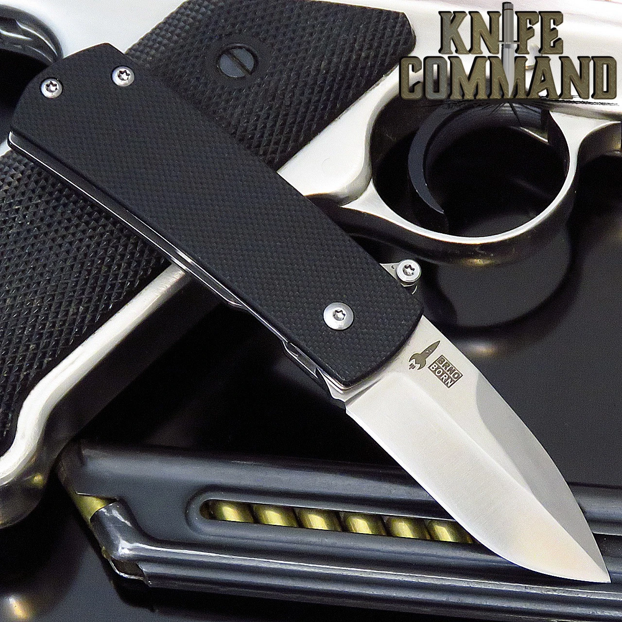 Boker Plus Shamsher Black G10 Mini Automatic Knife Darriel Caston Stan Mojzis 01BO361 4 Boker Plus Shamsher Black G10 Mini Automatic Knife Darriel Caston Stan Mojzis 01BO361 - Image 2