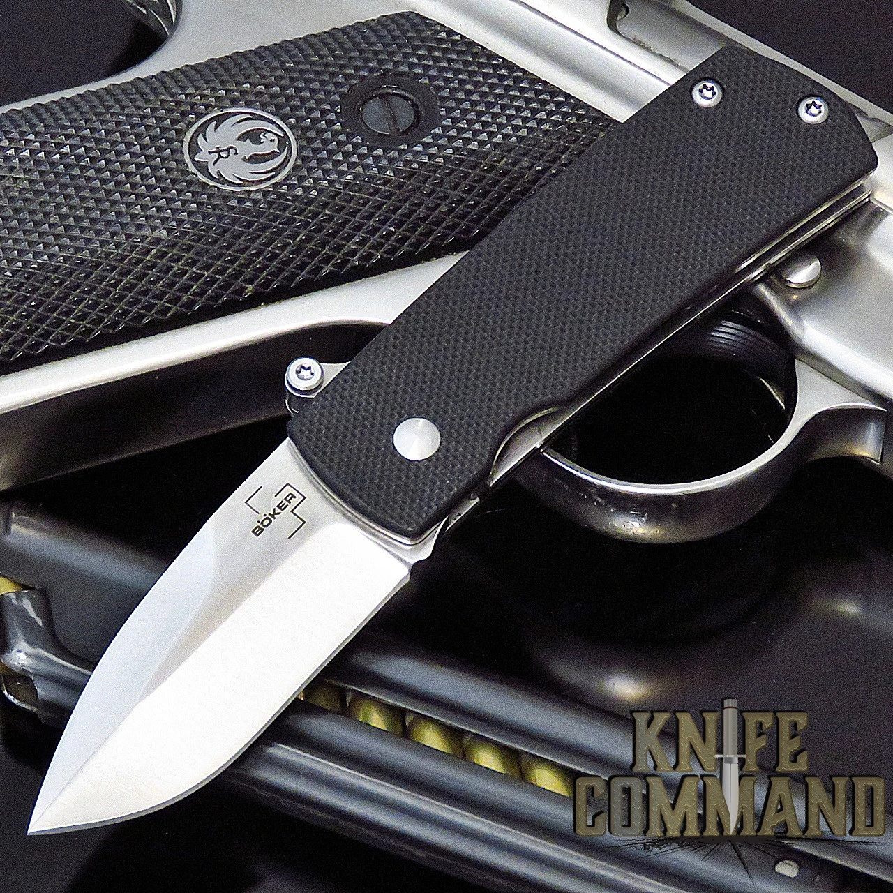 Boker Plus Shamsher Black G10 Mini Automatic Knife Darriel Caston Stan Mojzis 01BO361 3 Boker Plus Shamsher Black G10 Mini Automatic Knife Darriel Caston Stan Mojzis 01BO361