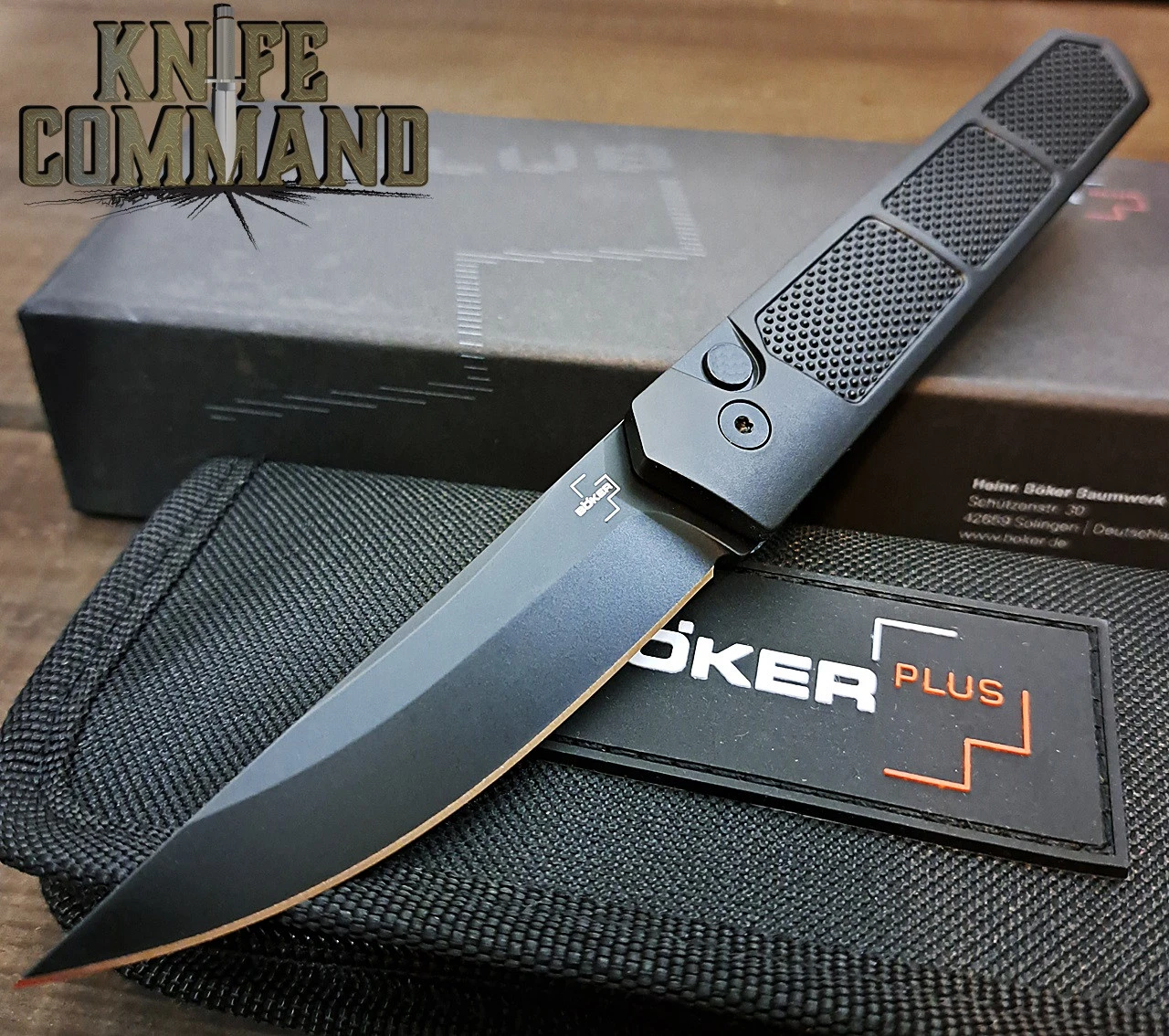 Boker Plus Burnley Kwaiken Grip Automatic Knife Black Out 01BO474 3 Boker Plus Burnley Kwaiken Grip Automatic Knife Black Out 01BO474