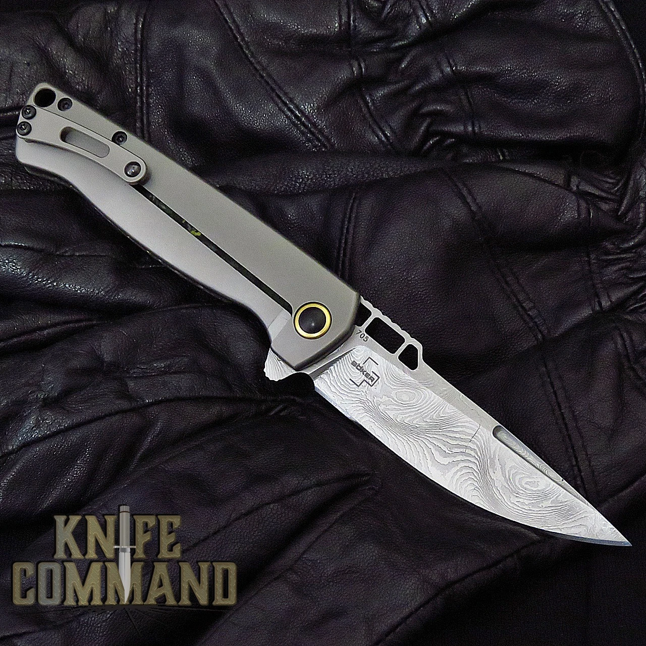 Boker Plus ME 109 Damast Messerschmitt Fighter Plane Carbon Fiber Titanium Frame Lock Knife 01BO909DAM 5 Boker Plus ME 109 Damast Messerschmitt Fighter Plane Carbon Fiber Titanium Frame Lock Knife 01BO909DAM - Image 3