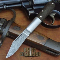 Chic Knives Store 32 Boker Barlow M4 Sherman Tank Damascus Slip Joint Folder Knife 110038DAM