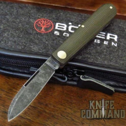Chic Knives Store 38 Boker Knives Barlow Prime EDC Green Model 115942 Green Canvas Micarta Slip Joint Pocket Knife