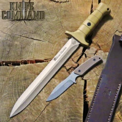 Eickhorn Solingen Waidbesteck Boar Hunter Para 2 GS 2-Knife Set 825251WBCPBR US Tan Blade Coyote Handle