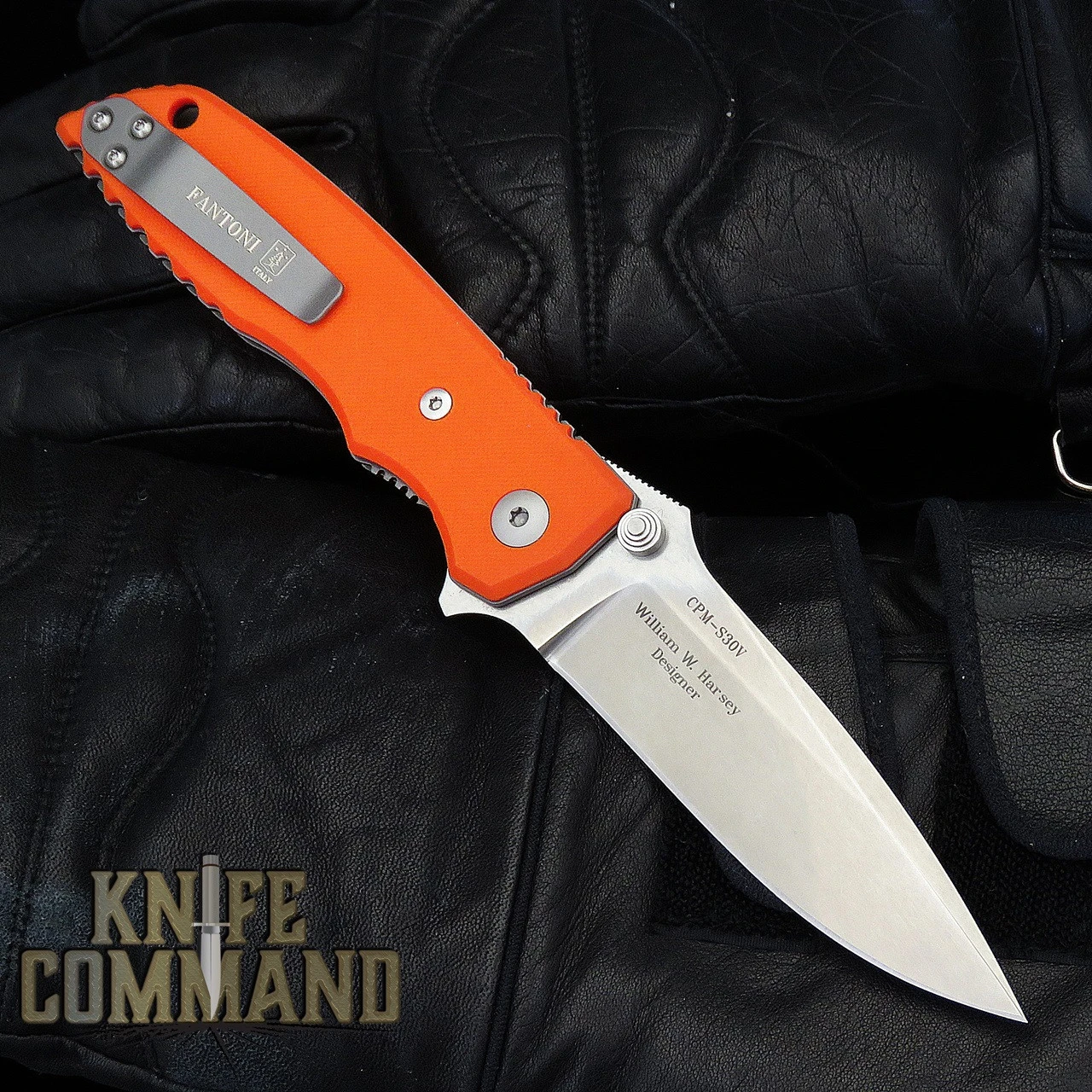 Fantoni HB 01 William Harsey Orange Combat Folder Tactical Knife 4 Fantoni HB 01 William Harsey Orange Combat Folder Tactical Knife - Image 2