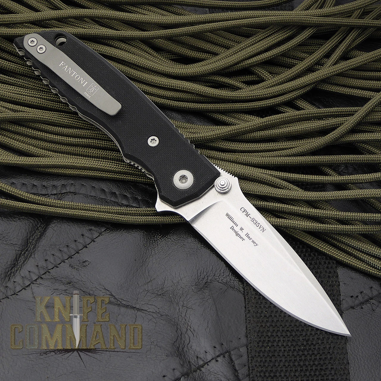 Fantoni HB 02 Black William Harsey Combat Folder Tactical Knife 4 Fantoni HB 02 Black William Harsey Combat Folder Tactical Knife - Image 2