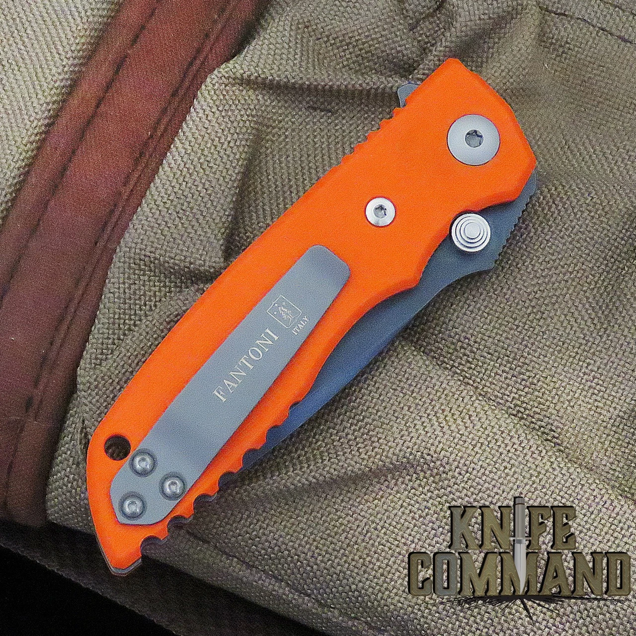 Fantoni HB 03 William Harsey Combat Folder Tactical Knife Blaze Orange S35VN Black PVD 5 Fantoni HB 03 William Harsey Combat Folder Tactical Knife Blaze Orange S35VN Black PVD - Image 3
