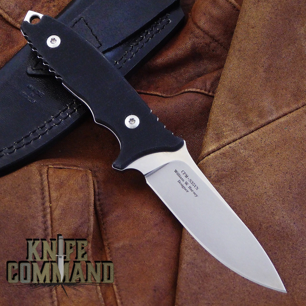 Fantoni HB Fixed Blade William Harsey Combat Tactical Knife S35VN Black Leather 4 Fantoni HB Fixed Blade William Harsey Combat Tactical Knife S35VN Black Leather - Image 2