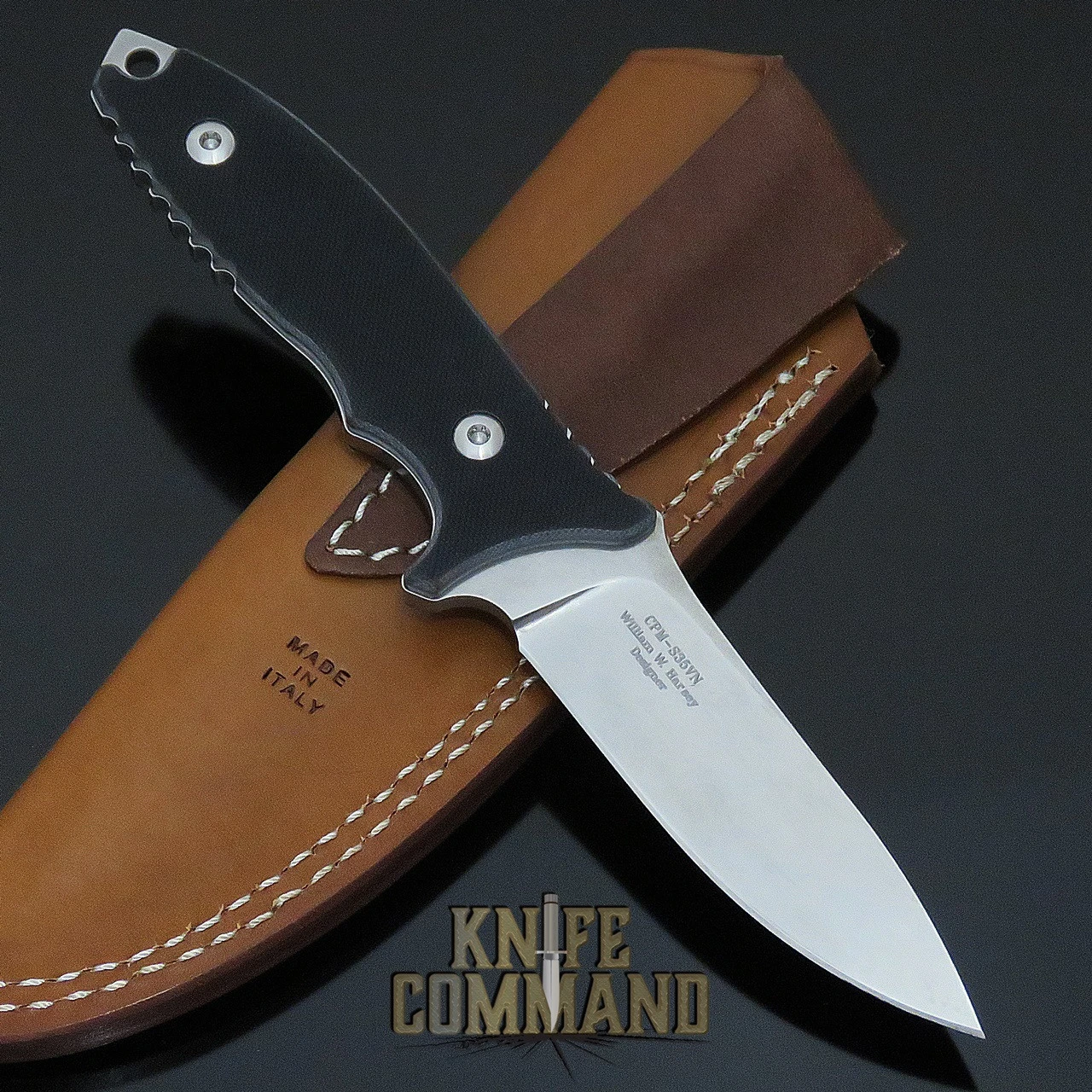 Fantoni HB Fixed Blade William Harsey Combat Tactical Knife S35VN Brown Leather 4 Fantoni HB Fixed Blade William Harsey Combat Tactical Knife S35VN Brown Leather - Image 2