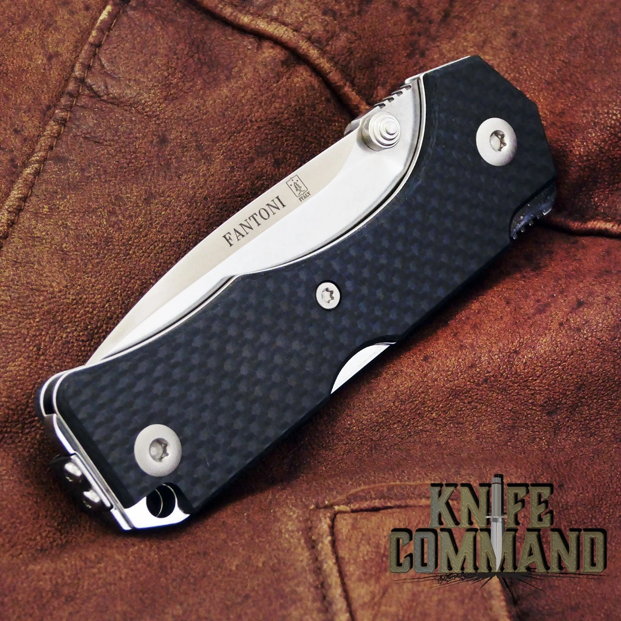 Fantoni Hide Carbon Fiber Lockback Folding Knife By Tommaso Rumici 6 Fantoni Hide Carbon Fiber Lockback Folding Knife By Tommaso Rumici - Image 4