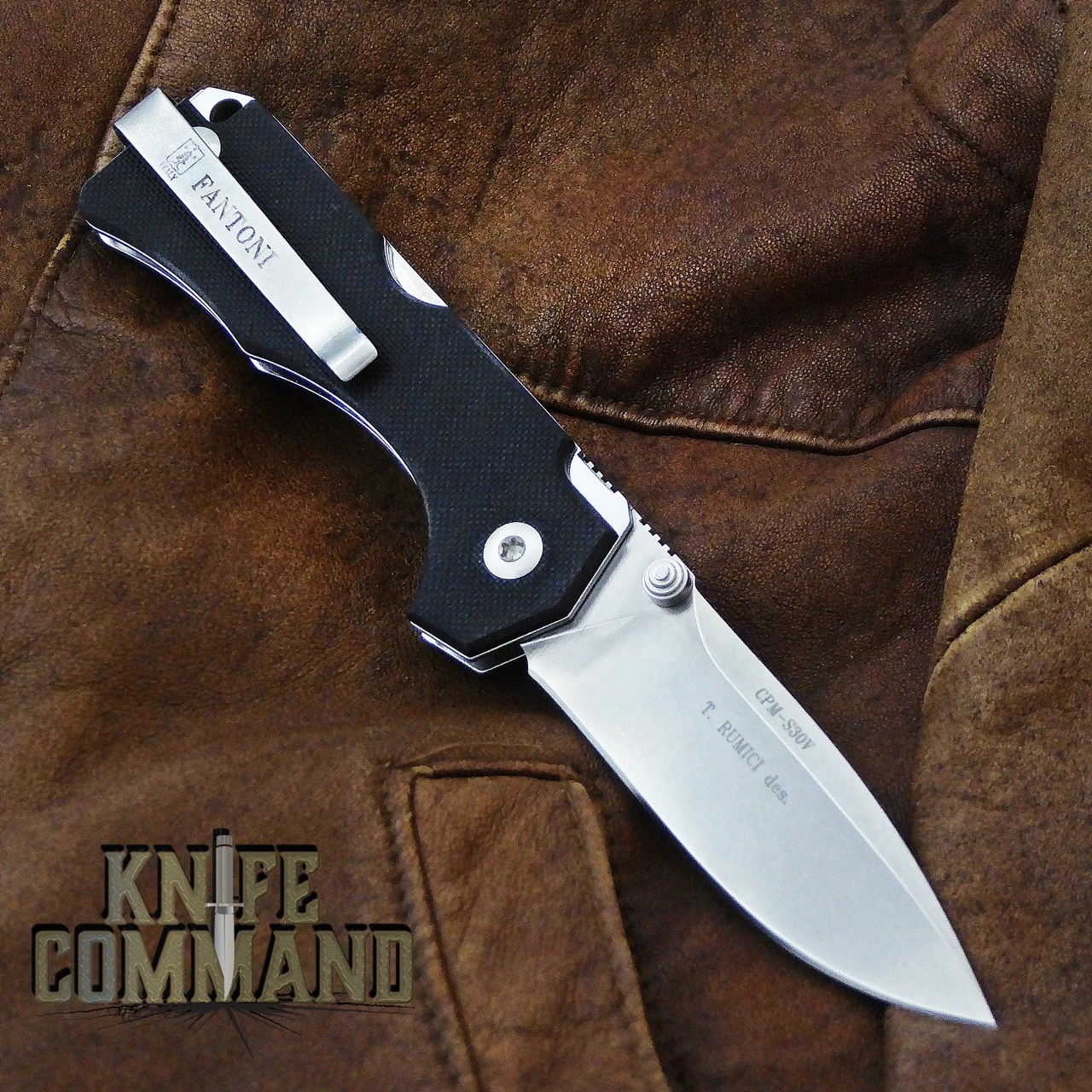 Fantoni Hide Black G-10 Lockback Folding Knife By Tommaso Rumici 4 Fantoni Hide Black G-10 Lockback Folding Knife By Tommaso Rumici - Image 2