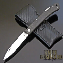 Fox Knives 573CF Gentleman's Folding Knife Black Carbon Fiber 440C Blade