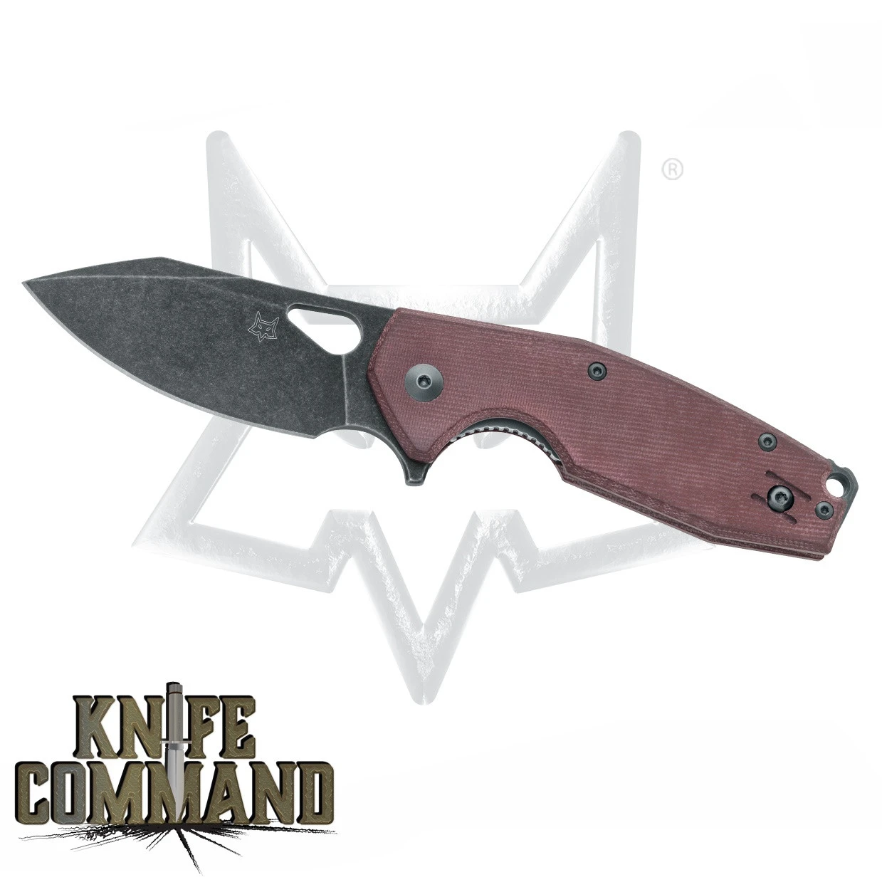 Fox Knives Voxnaes Yaru FX-527LI MBU Folding Knife Burgundy Canvas Micarta M398 3 Fox Knives Voxnaes Yaru FX-527LI MBU Folding Knife Burgundy Canvas Micarta M398