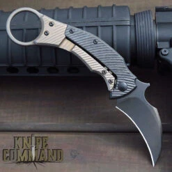 Fox Knives Bastinelli BlackBird Bronze Titanium & Carbon Fiber Karambit Knife FX-591 TIC BR