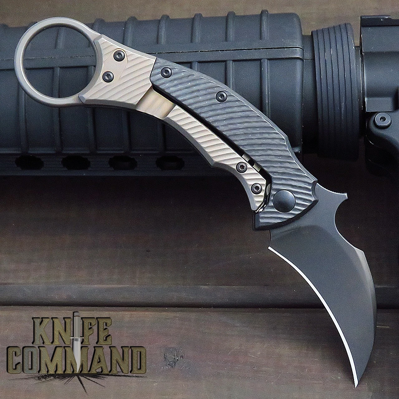 Fox Knives Bastinelli BlackBird Bronze Titanium & Carbon Fiber Karambit Knife FX-591 TIC BR 3 Fox Knives Bastinelli BlackBird Bronze Titanium & Carbon Fiber Karambit Knife FX-591 TIC BR