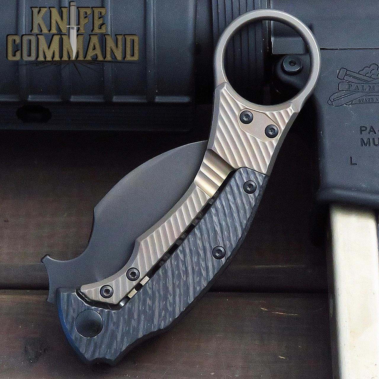 Fox Knives Bastinelli BlackBird Bronze Titanium & Carbon Fiber Karambit Knife FX-591 TIC BR 4 Fox Knives Bastinelli BlackBird Bronze Titanium & Carbon Fiber Karambit Knife FX-591 TIC BR - Image 2