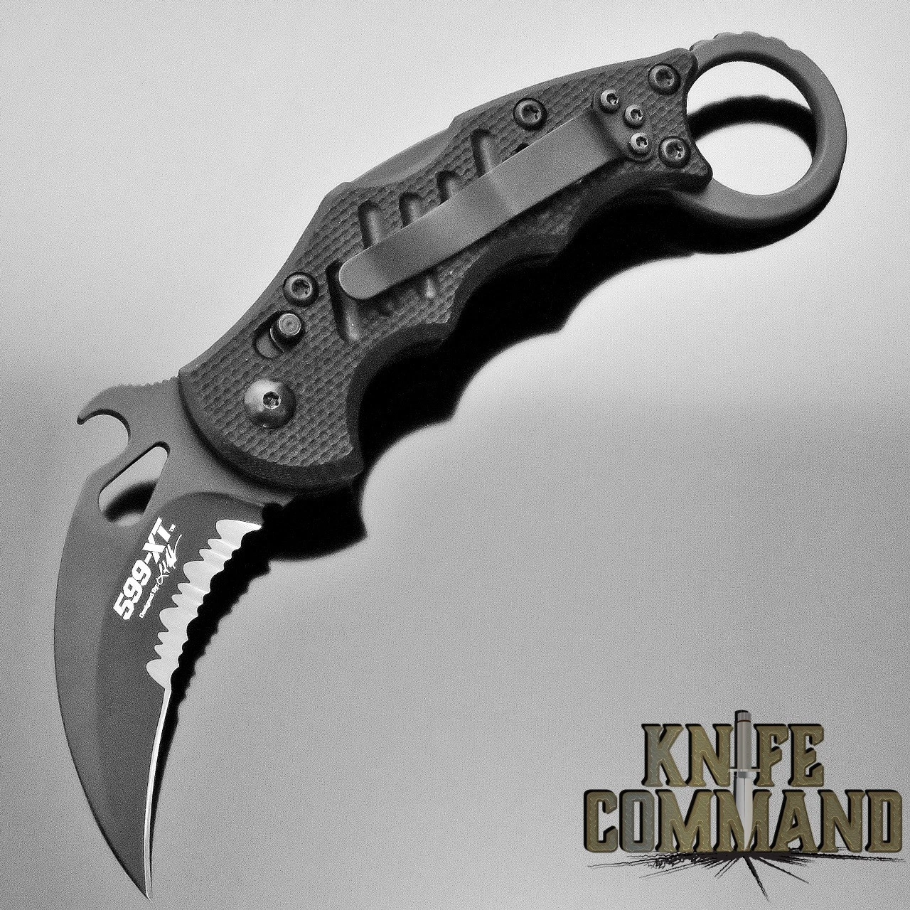 Fox Knives FX-599XTS Folding Lockback Karambit Knife Black G10 Serrated 3 Fox Knives FX-599XTS Folding Lockback Karambit Knife Black G10 Serrated