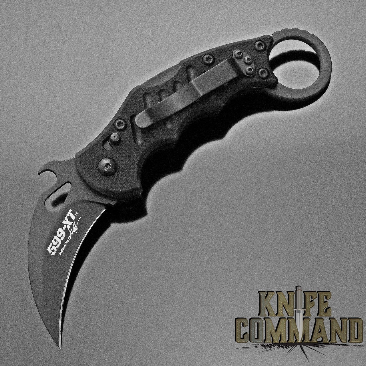 Fox Knives FX-599XT Folding Lockback Karambit Knife Black G10 3 Fox Knives FX-599XT Folding Lockback Karambit Knife Black G10