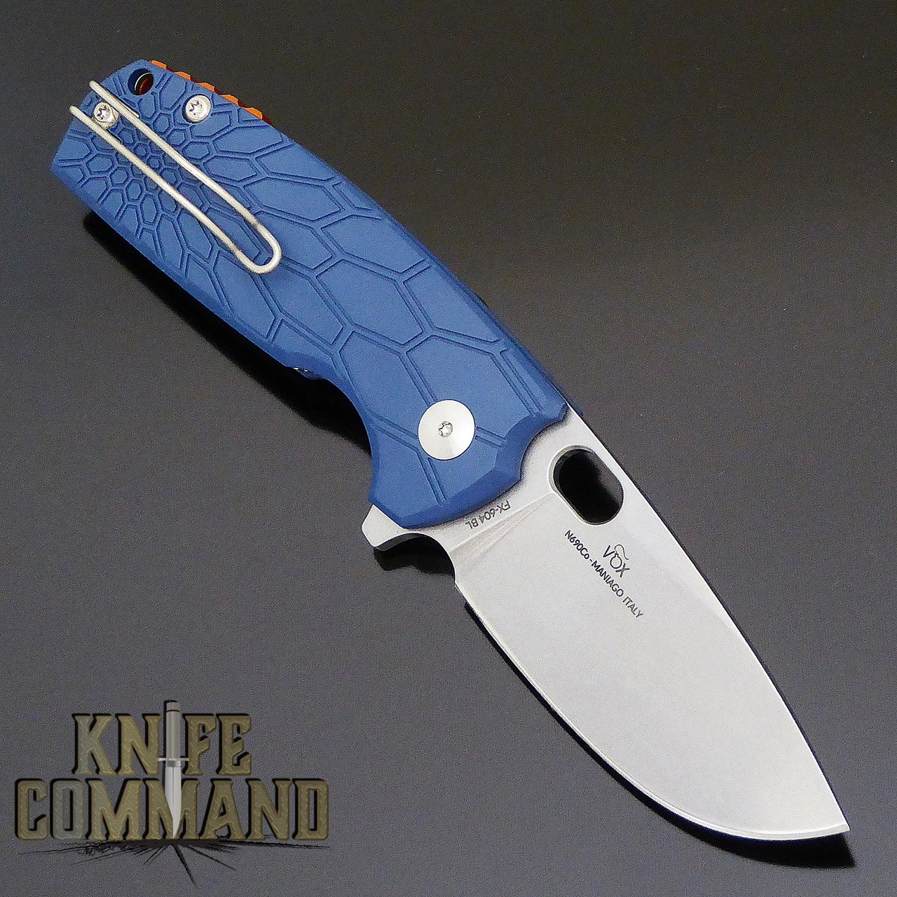 Fox Knives Vox Core FX-604BL Folding Knife Blue With Stonewash Blade 4 Fox Knives Vox Core FX-604BL Folding Knife Blue With Stonewash Blade - Image 2