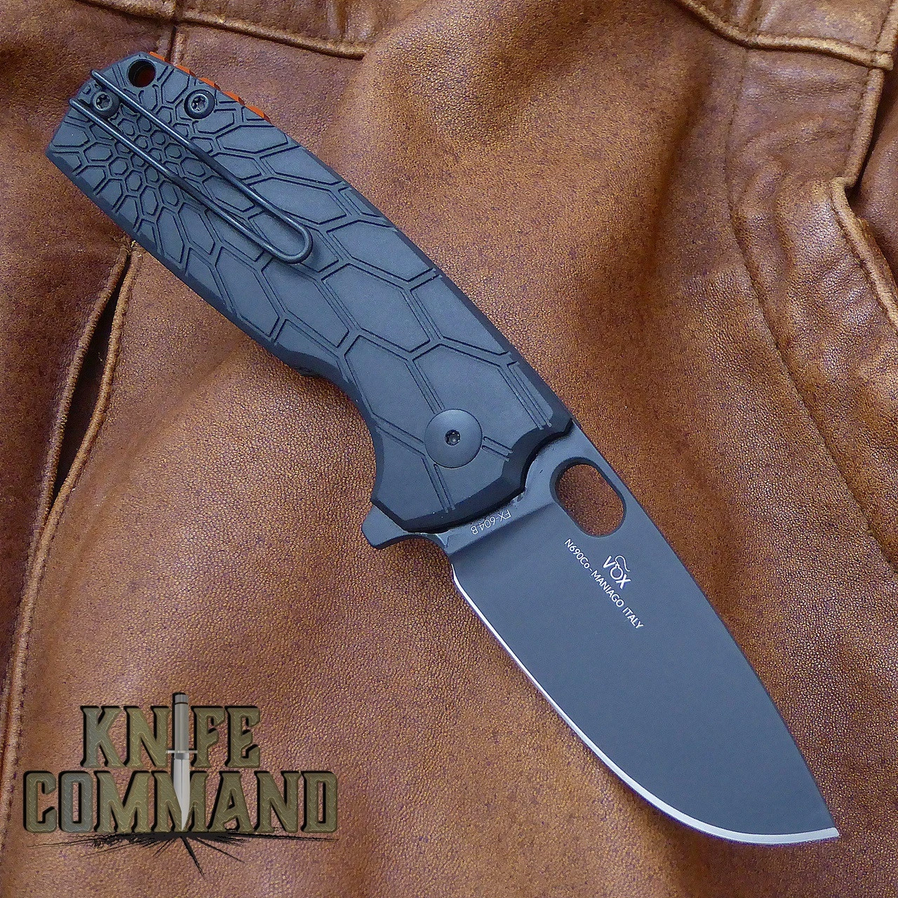 Fox Knives Vox Core FX-604B Folding Knife Black Handle Black Blade 4 Fox Knives Vox Core FX-604B Folding Knife Black Handle Black Blade - Image 2