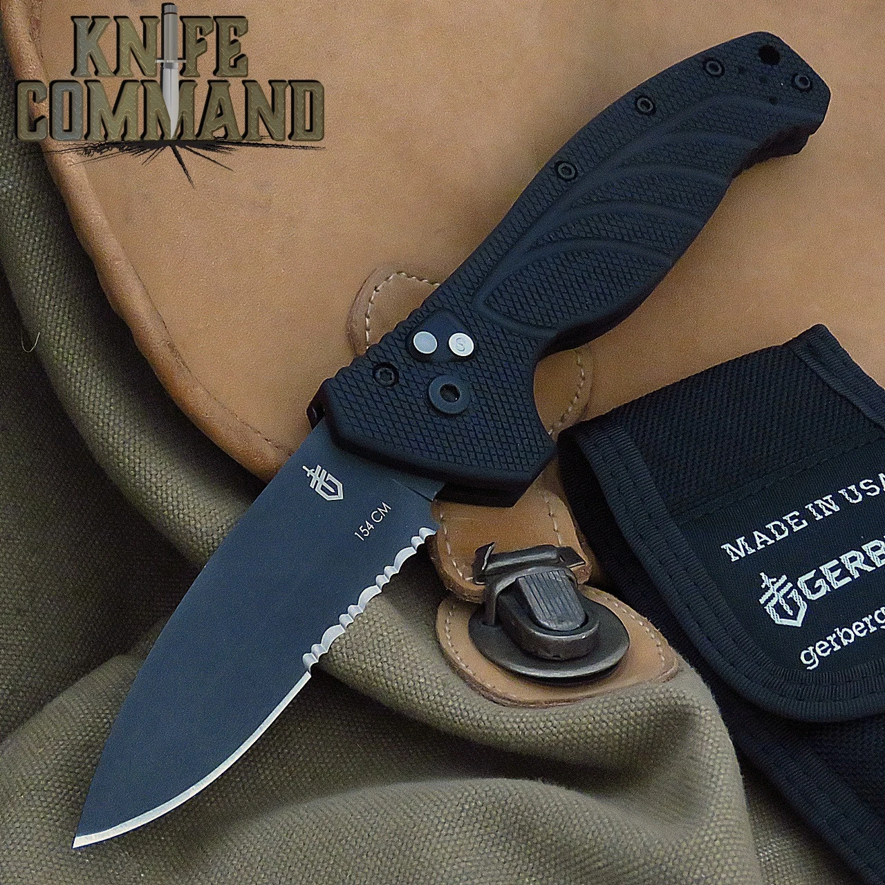 Gerber Emerson Alliance Automatic Knife, Black,154-cm, 22-07158 3 Gerber Emerson Alliance Automatic Knife, Black,154-cm, 22-07158