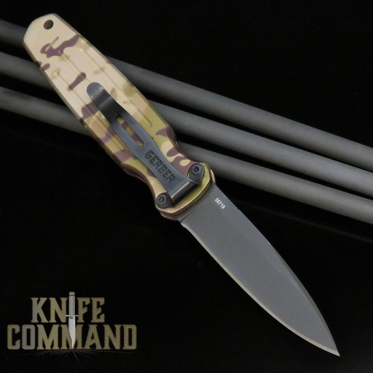 Gerber Mini Covert Automatic Knife, MultiCam® ARID™ Camo, Black CPM-S30V, 30-001620 4 Gerber Mini Covert Automatic Knife, MultiCam® ARID™ Camo, Black CPM-S30V, 30-001620 - Image 2