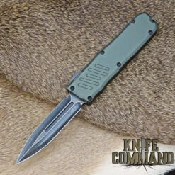 Guardian Tactical Recon-035 Double Edge Elmax OTF Automatic Knife OD Green And Dark Stonewash 98631