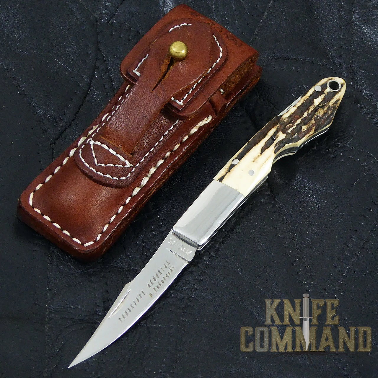 G Sakai Tennessee Memorial Takahashi Stag Pocket Knife S 3 G Sakai Tennessee Memorial Takahashi Stag Pocket Knife S