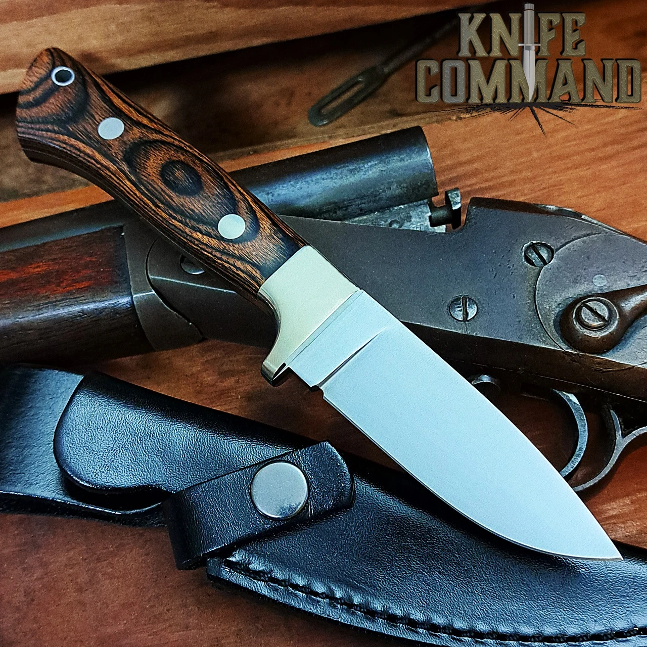 Hattori Knives Model 109 Drop Point Mahogany Hunter Hunting Knife 4 Hattori Knives Model 109 Drop Point Mahogany Hunter Hunting Knife - Image 2