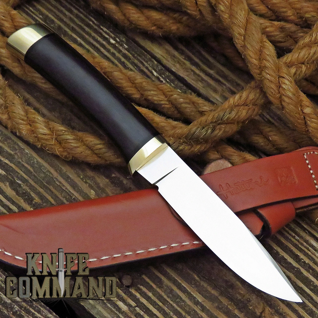 Hattori Knives Model 3718 Utility Hunter Ebony Hunting Knife 4 Hattori Knives Model 3718 Utility Hunter Ebony Hunting Knife - Image 2