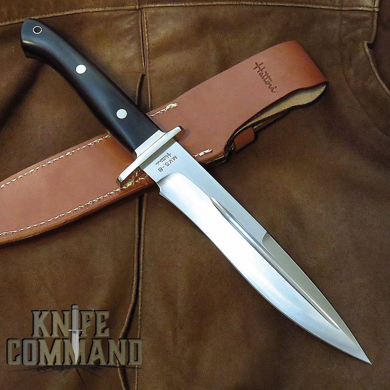 Hattori Knives Ichiro Hattori Ebony Big Fighter Knife 7-3/4" M.V.S.-8 Blade FT-200E 4 Hattori Knives Ichiro Hattori Ebony Big Fighter Knife 7-3/4" M.V.S.-8 Blade FT-200E - Image 2