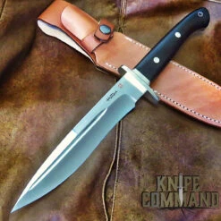 Hattori Knives Ichiro Hattori Ebony Big Fighter Knife 7-3/4" M.V.S.-8 Blade FT-200E