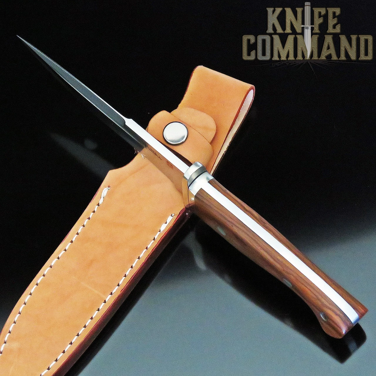 Hattori Knives FT-100C Fighter Knife Cocobolo Wood 6 Hattori Knives FT-100C Fighter Knife Cocobolo Wood - Image 4