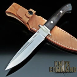 Hattori Knives FT-100E Fighter Knife Ebony Wood