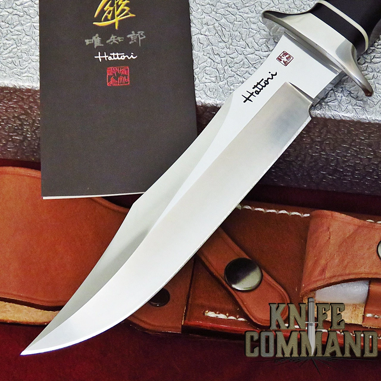 Hattori Knives TV-3 Black Micarta S.O.G. Style Vietnam Fighter Knife 6-1/4" Blade 5 Hattori Knives TV-3 Black Micarta S.O.G. Style Vietnam Fighter Knife 6-1/4" Blade - Image 3