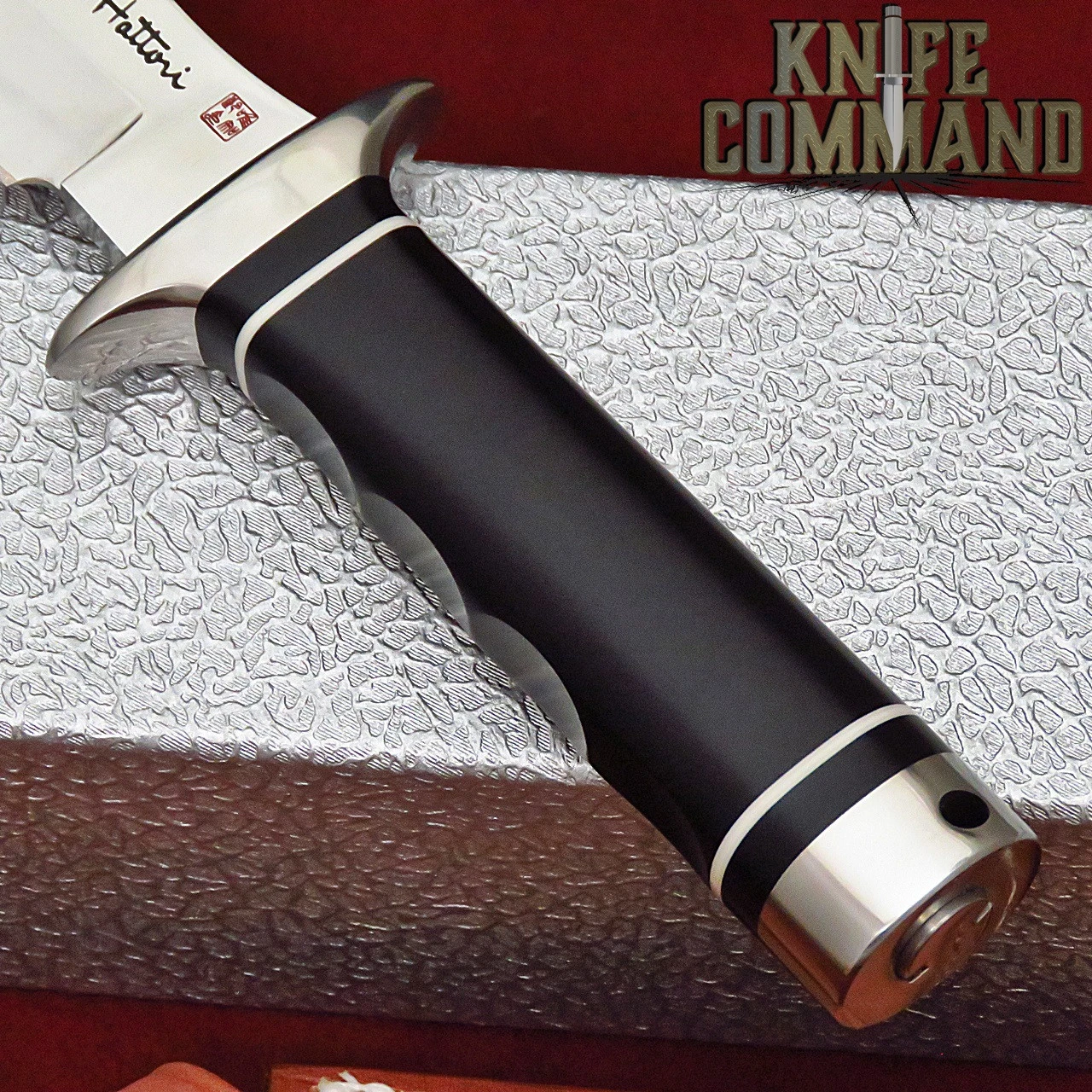 Hattori Knives TV-3 Black Micarta S.O.G. Style Vietnam Fighter Knife 6-1/4" Blade 6 Hattori Knives TV-3 Black Micarta S.O.G. Style Vietnam Fighter Knife 6-1/4" Blade - Image 4