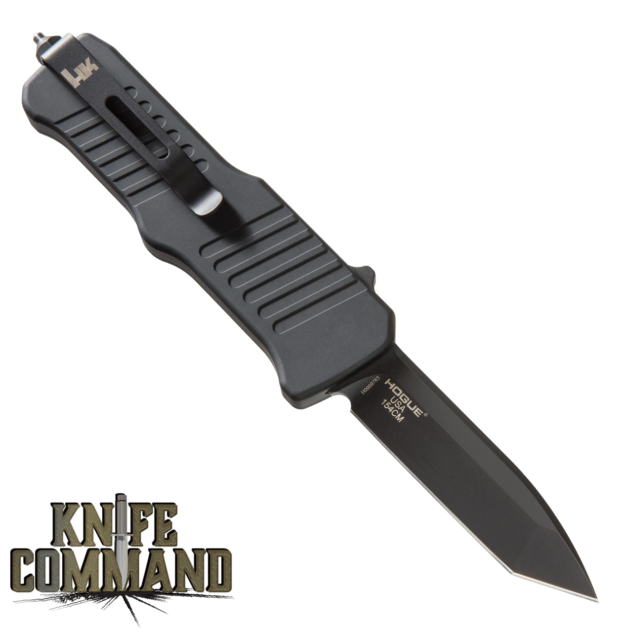 HK Mini Incursion OTF Automatic: 2.95" Tanto Blade - Black PVD Finish, Matte Black Aluminum Frame 54046 4 HK Mini Incursion OTF Automatic: 2.95" Tanto Blade - Black PVD Finish, Matte Black Aluminum Frame 54046 - Image 2