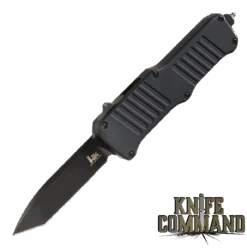 HK Mini Incursion OTF Automatic: 2.95" Tanto Blade - Black PVD Finish, Matte Black Aluminum Frame 54046