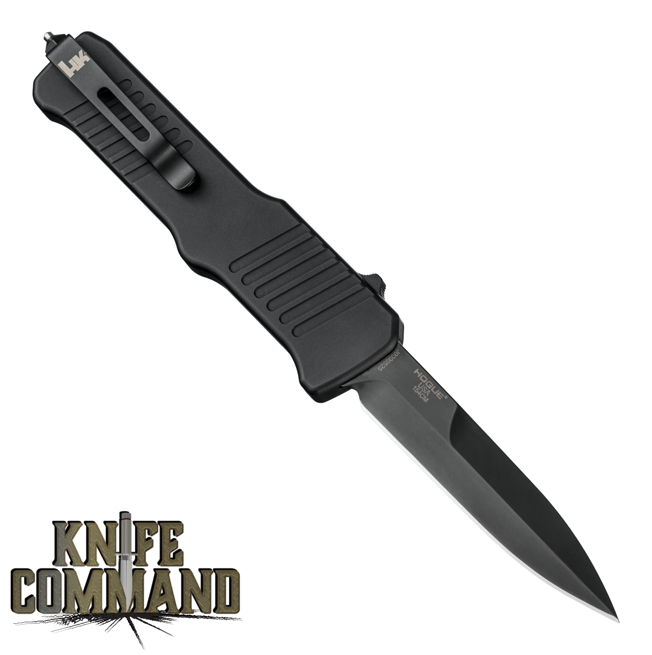 HK Incursion OTF Automatic: 3.9" Bayonet Blade - Black PVD Finish, Matte Black Aluminum Frame 54096 4 HK Incursion OTF Automatic: 3.9" Bayonet Blade - Black PVD Finish, Matte Black Aluminum Frame 54096 - Image 2