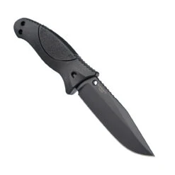 Hogue Knives EX-F02 4.5" Fixed Clip Point Blade Black Finish Auto Retention Sheath Black - Rubber OverMolded Frame Black 35250 -Chic Knives Store HOGUE 35250 02 BK 1280 95033.1652907010.1280.1280