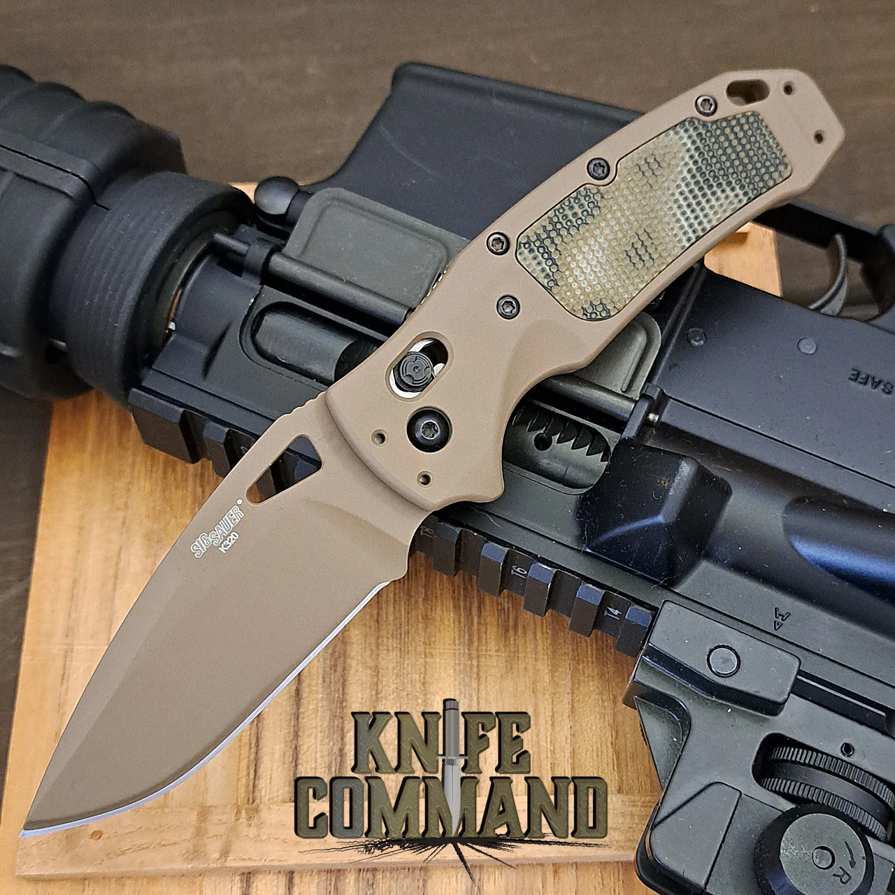 Hogue Knives Sig Sauer K320A AXG Scorpion FDE G-Mascus ABLE Lock Manual Folder 3.5" Drop Point Blade Knife 36375 3 Hogue Knives Sig Sauer K320A AXG Scorpion FDE G-Mascus ABLE Lock Manual Folder 3.5" Drop Point Blade Knife 36375