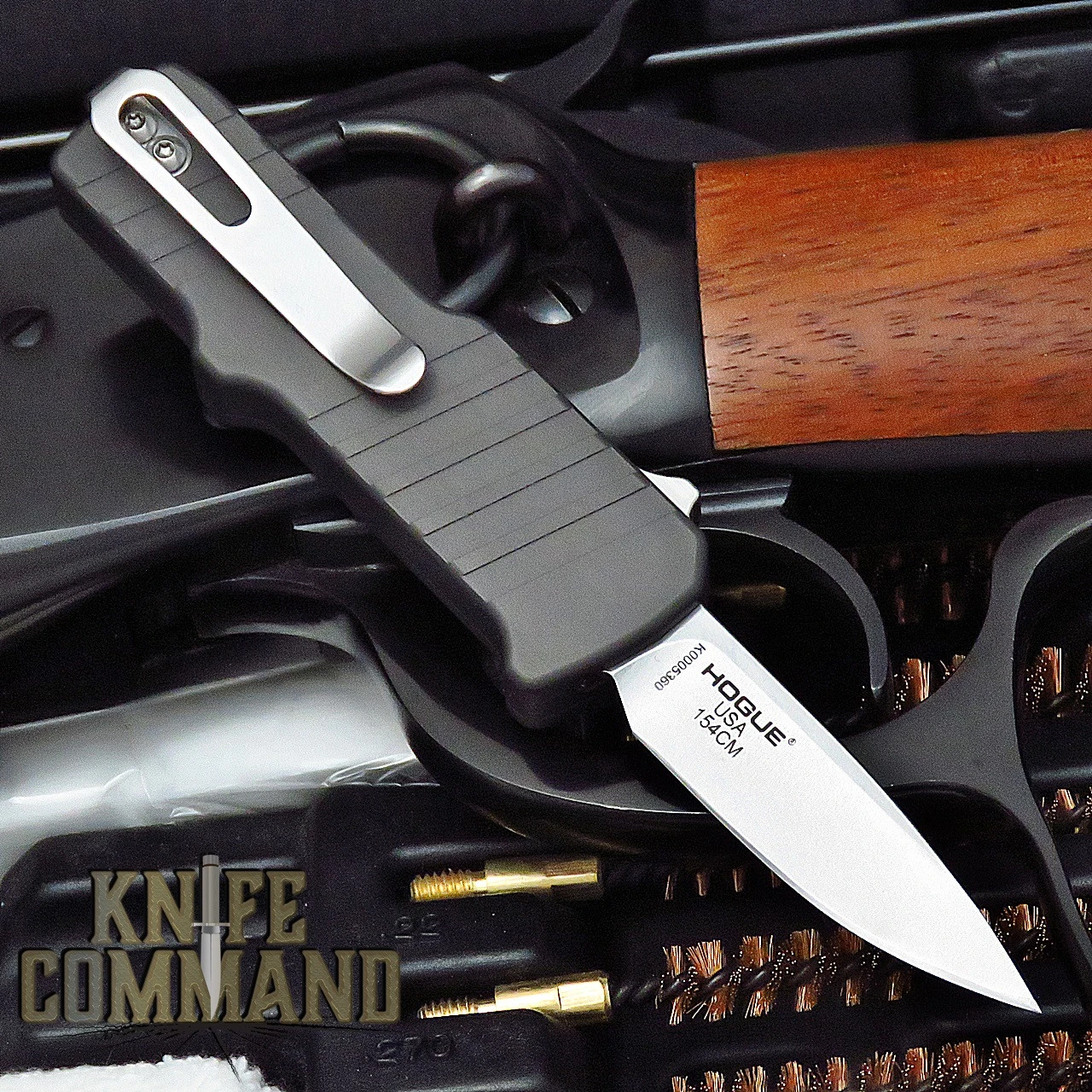 HK Micro Incursion OTF Automatic: 1.95" Clip Point Blade - Stone Tumbled Finish, Matte Grey Aluminum Frame 54032 4 HK Micro Incursion OTF Automatic: 1.95" Clip Point Blade - Stone Tumbled Finish, Matte Grey Aluminum Frame 54032 - Image 2