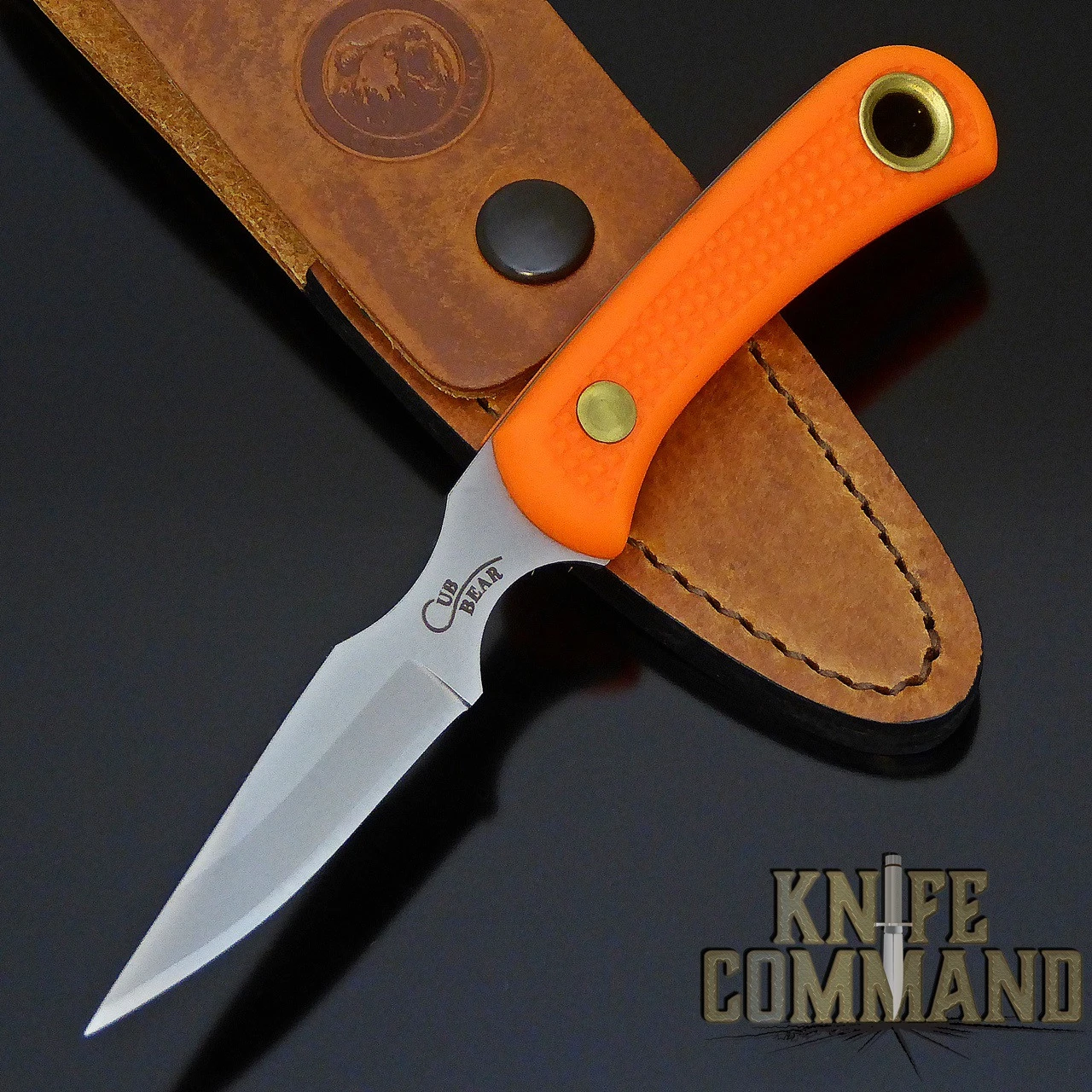 Knives Of Alaska Cub Bear Blaze Orange Suregrip Hunting Caping Knife 00008FG 3 Knives Of Alaska Cub Bear Blaze Orange Suregrip Hunting Caping Knife 00008FG