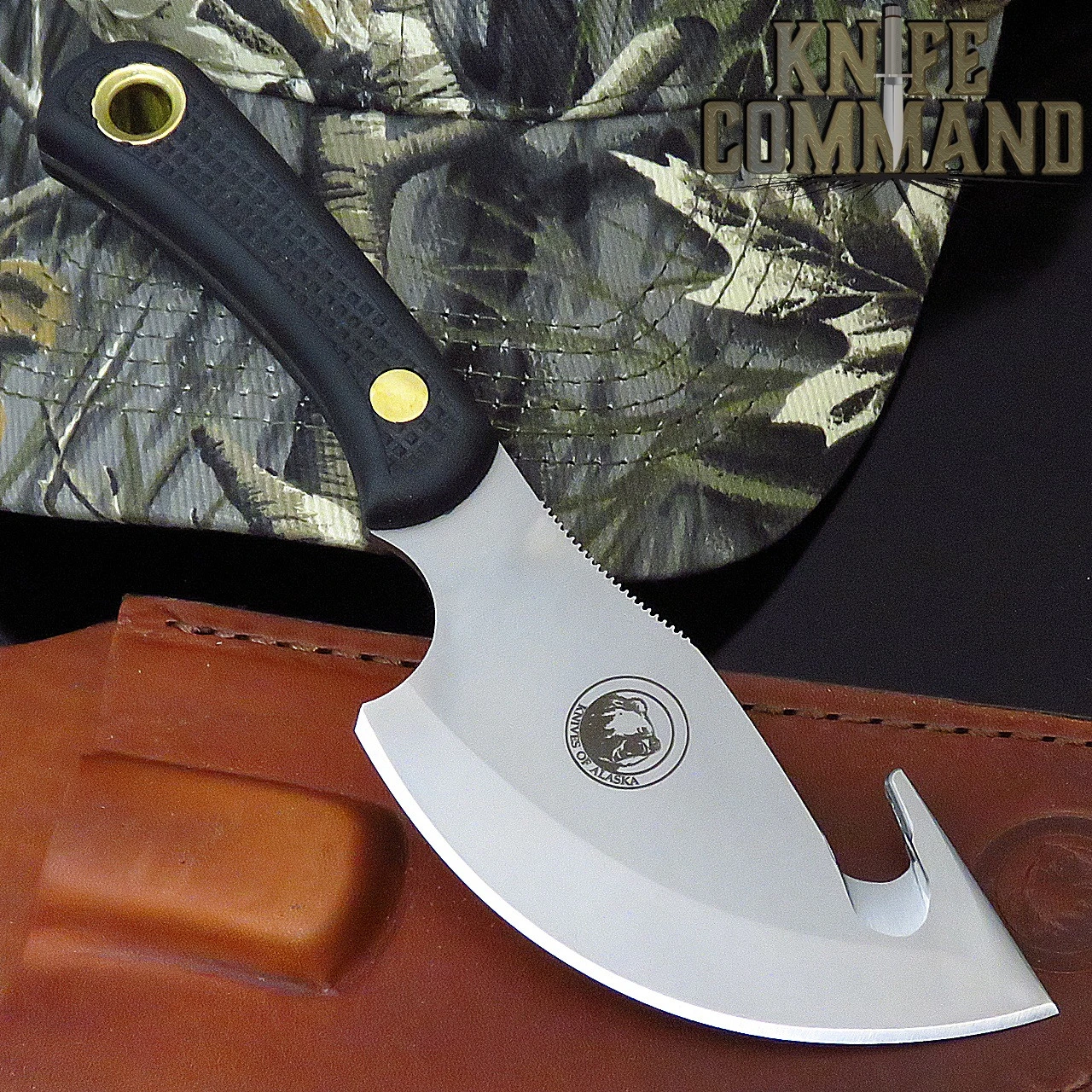 Knives Of Alaska Caribou Black Suregrip Hunting Cleaver Knife 00009FG 4 Knives Of Alaska Caribou Black Suregrip Hunting Cleaver Knife 00009FG - Image 2