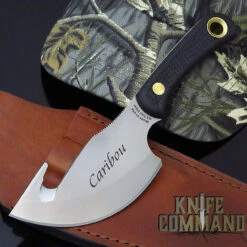 Knives Of Alaska Caribou Black Suregrip Hunting Cleaver Knife 00009FG
