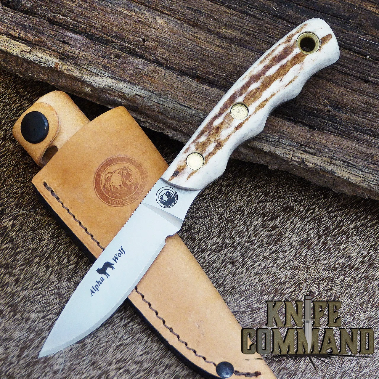 Knives Of Alaska Alpha Wolf S30V Stag Hunting Knife 00346FG 3 Knives Of Alaska Alpha Wolf S30V Stag Hunting Knife 00346FG