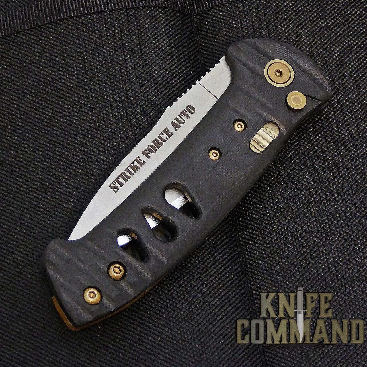 Knives Of Alaska Strike Force Automatic Knife Black Micarta 00916FG 5 Knives Of Alaska Strike Force Automatic Knife Black Micarta 00916FG - Image 3