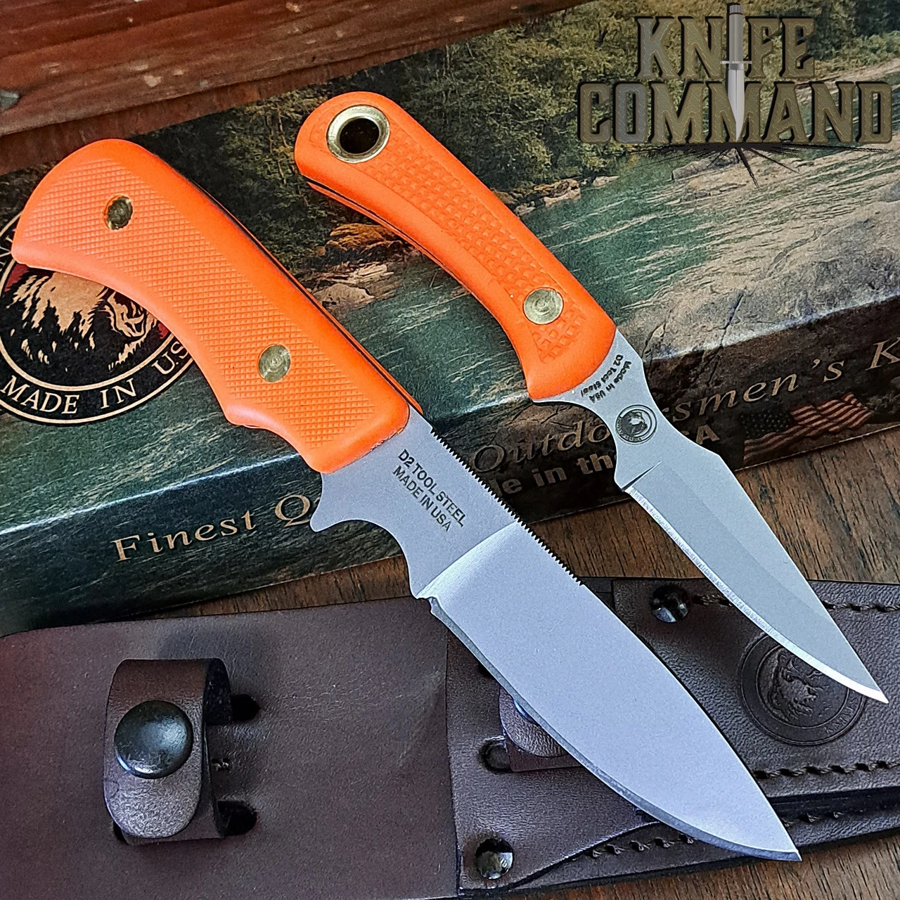 Knives Of Alaska Trekker Elk Hunter Blaze Orange Suregrip Hunting Knife Combo 00201FG 4 Knives Of Alaska Trekker Elk Hunter Blaze Orange Suregrip Hunting Knife Combo 00201FG - Image 2