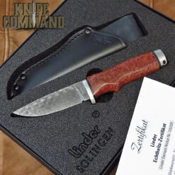 Linder Solingen Balbach Damascus Amboina Hunting Knife 3-1/2" 105209 -Chic Knives Store LINDER 105209 BX 83671.1650140804.1280.1280