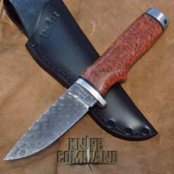 Linder Solingen Balbach Damascus Amboina Hunting Knife 3-1/2" 105209
